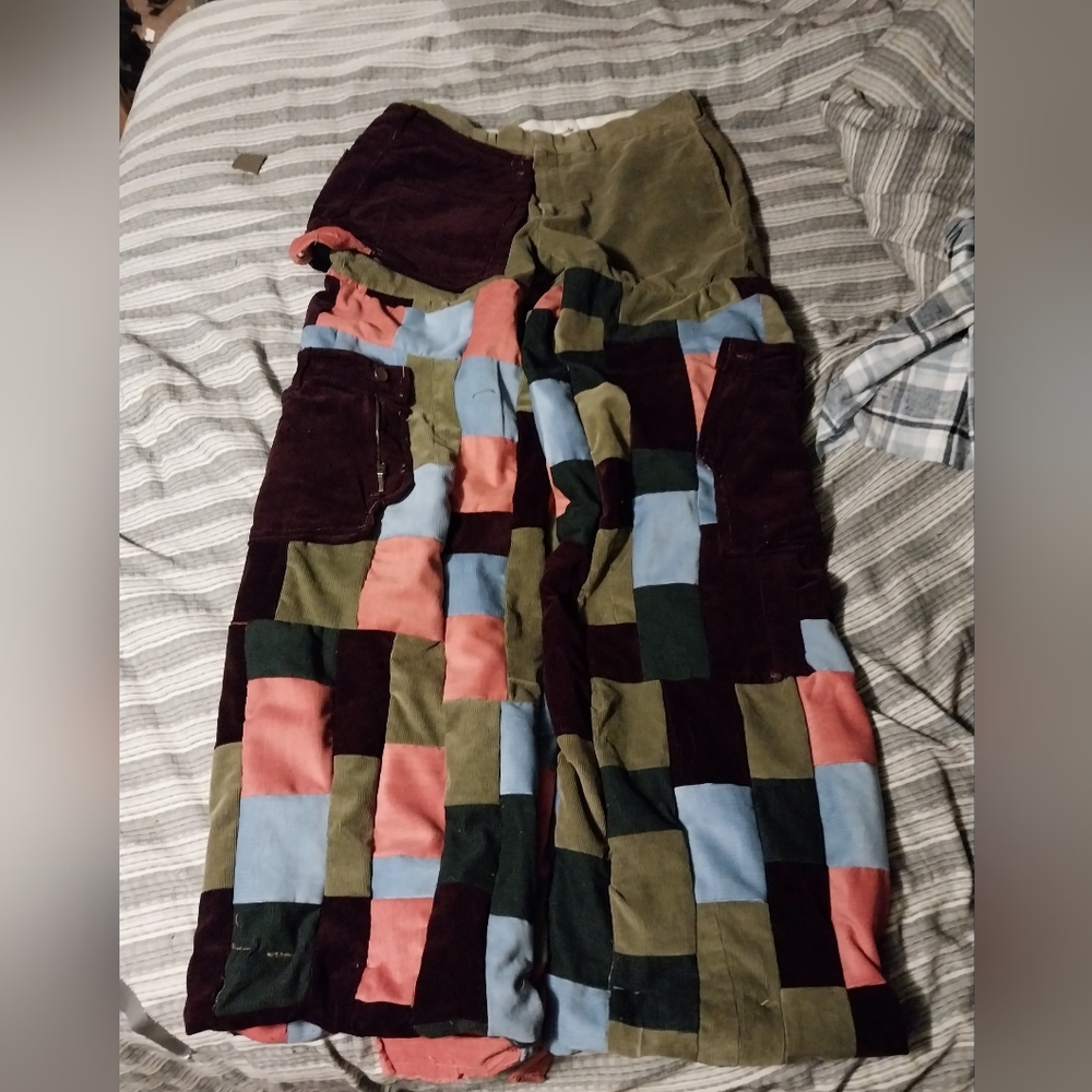 Patchwork upcycle pants